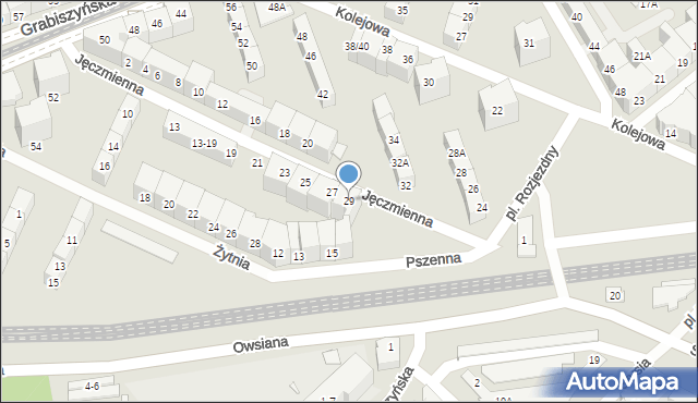 Wrocław, Jęczmienna, 29, mapa Wrocławia