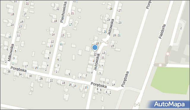 Wrocław, Jeżowska, 12, mapa Wrocławia