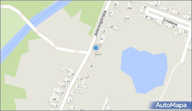 Wrocław, Jeleniogórska, 17, mapa Wrocławia