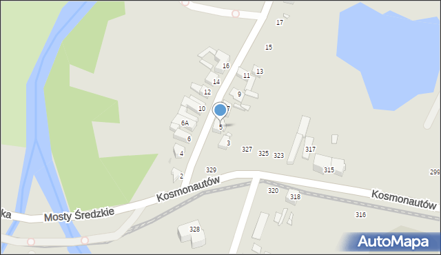 Wrocław, Jeleniogórska, 5, mapa Wrocławia