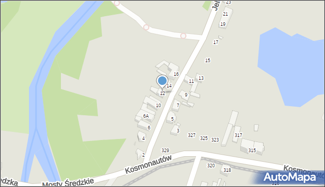 Wrocław, Jeleniogórska, 12, mapa Wrocławia