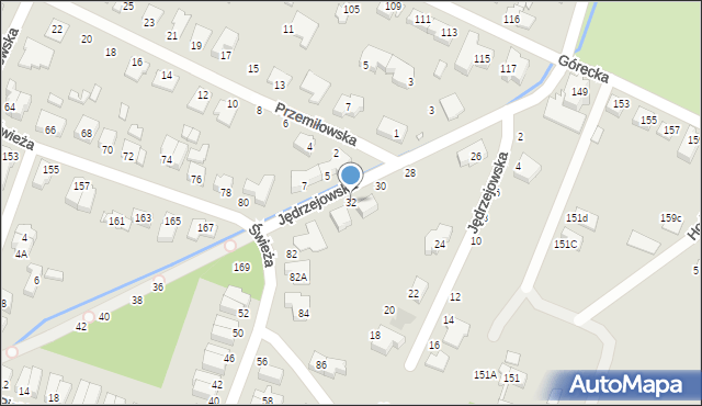 Wrocław, Jędrzejowska, 32, mapa Wrocławia