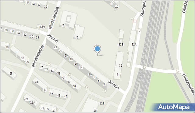 Wrocław, Jelenia, 3, mapa Wrocławia
