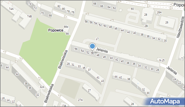 Wrocław, Jelenia, 50, mapa Wrocławia