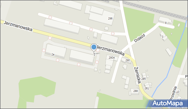 Wrocław, Jerzmanowska, 2, mapa Wrocławia