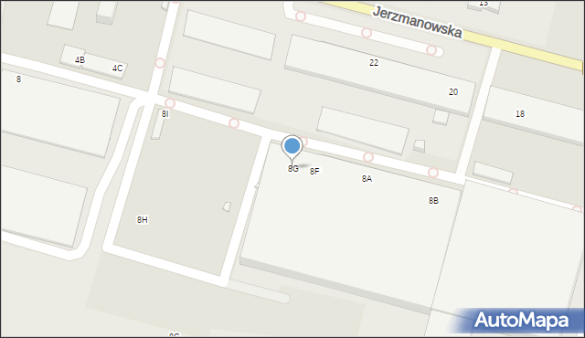 Wrocław, Jerzmanowska, 8G, mapa Wrocławia