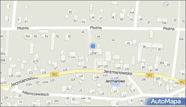 Wrocław, Jerzmanowska, 107A, mapa Wrocławia