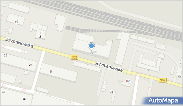 Wrocław, Jerzmanowska, 11, mapa Wrocławia