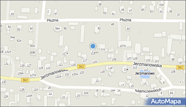 Wrocław, Jerzmanowska, 113, mapa Wrocławia