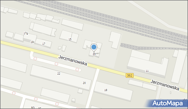 Wrocław, Jerzmanowska, 13, mapa Wrocławia