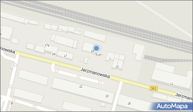 Wrocław, Jerzmanowska, 15a, mapa Wrocławia