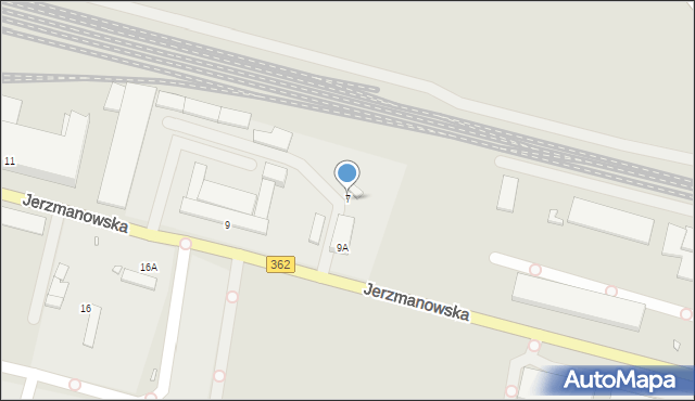 Wrocław, Jerzmanowska, 7, mapa Wrocławia