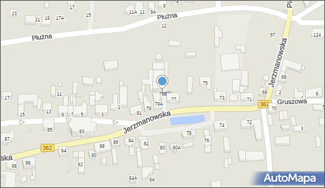 Wrocław, Jerzmanowska, 79B, mapa Wrocławia