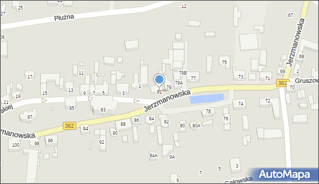 Wrocław, Jerzmanowska, 81, mapa Wrocławia