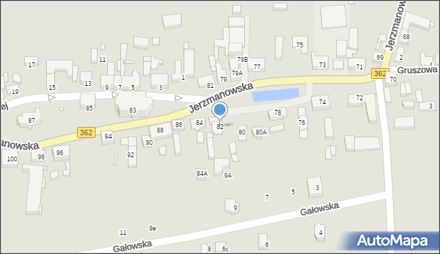 Wrocław, Jerzmanowska, 82, mapa Wrocławia