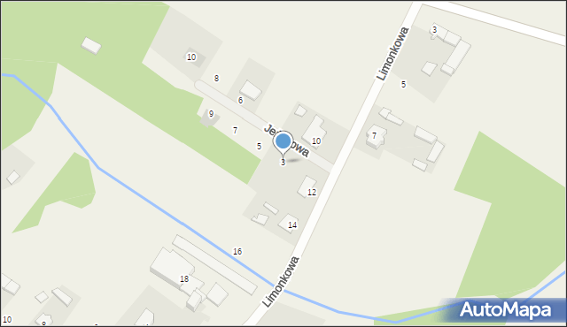 Wymysły, Jeżynowa, 3, mapa Wymysły