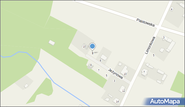 Wymysły, Jeżynowa, 8, mapa Wymysły