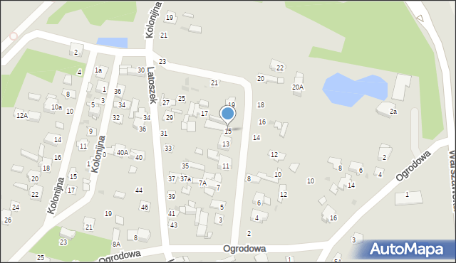 Wyszków, Jeziorna, 15, mapa Wyszków