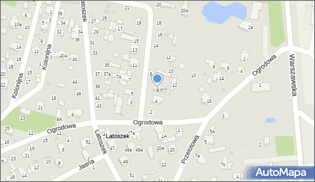 Wyszków, Jeziorna, 6, mapa Wyszków