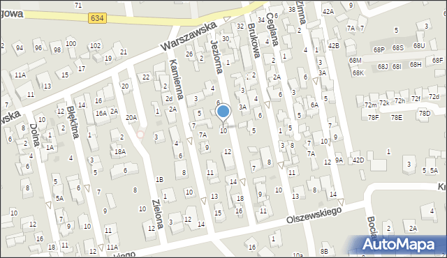 Ząbki, Jeziorna, 10, mapa Ząbki