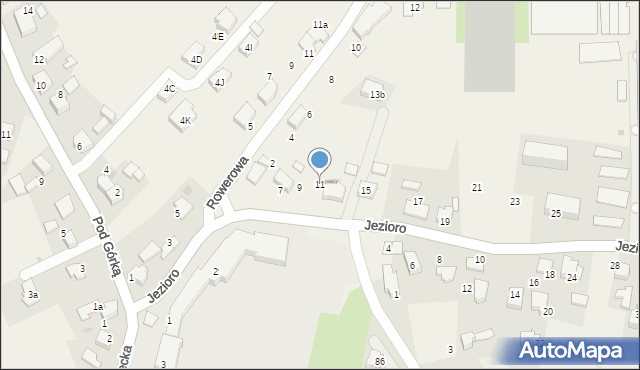 Zaborze, Jezioro, 11, mapa Zaborze