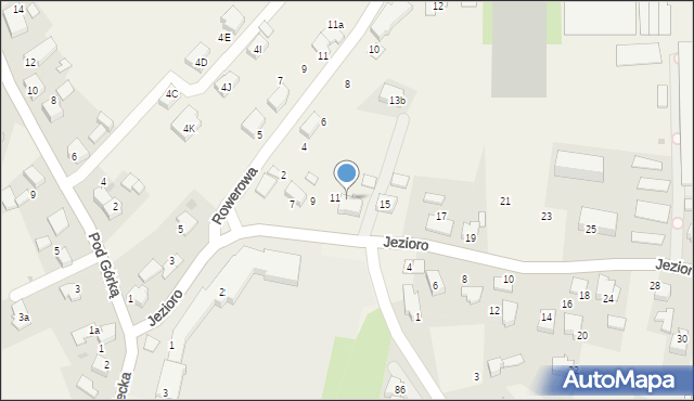 Zaborze, Jezioro, 13, mapa Zaborze