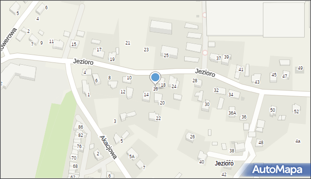 Zaborze, Jezioro, 16, mapa Zaborze