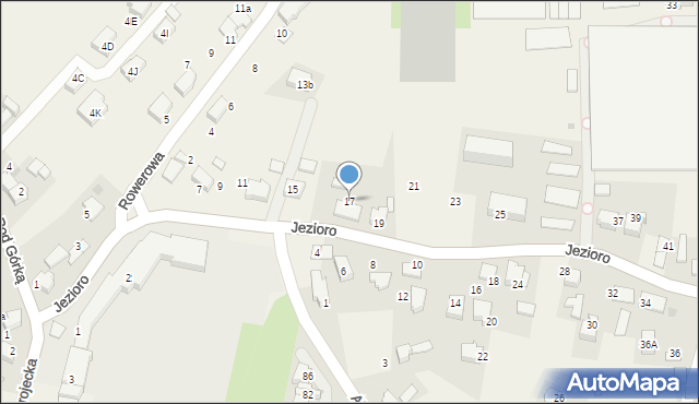 Zaborze, Jezioro, 17, mapa Zaborze