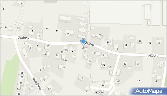 Zaborze, Jezioro, 28, mapa Zaborze