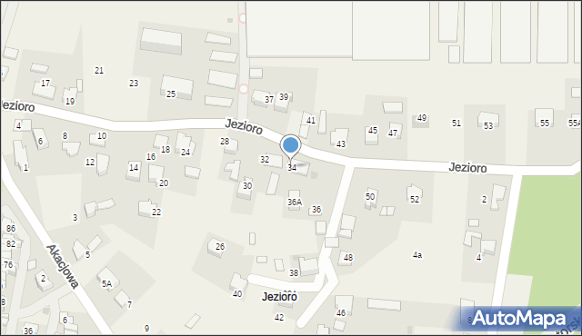 Zaborze, Jezioro, 34, mapa Zaborze