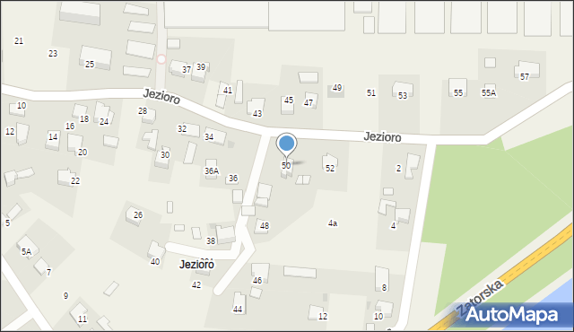 Zaborze, Jezioro, 50, mapa Zaborze