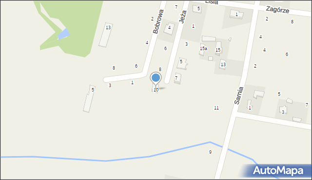 Zagórze, Jeża, 10, mapa Zagórze
