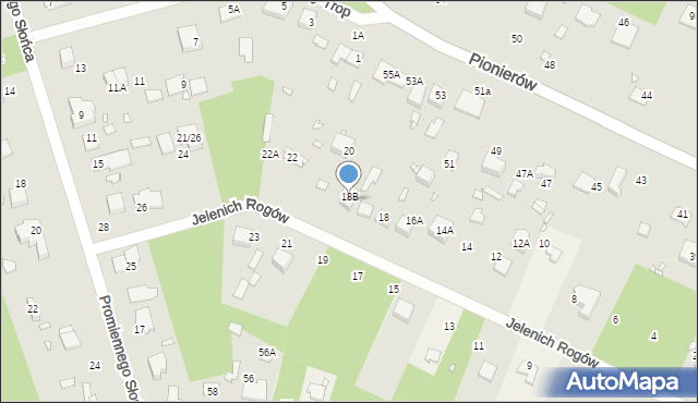Zalesie Górne, Jelenich Rogów, 20A, mapa Zalesie Górne