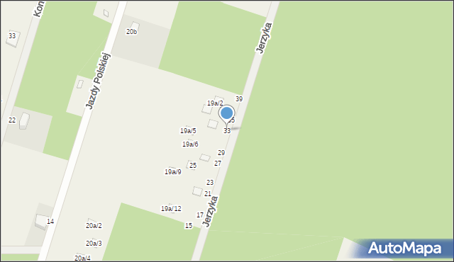 Zawady, Jerzyka, 33, mapa Zawady