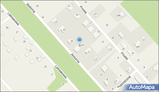 Zbychowo, Jeziorna, 16, mapa Zbychowo