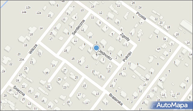 Zduńska Wola, Jedności, 5, mapa Zduńska Wola