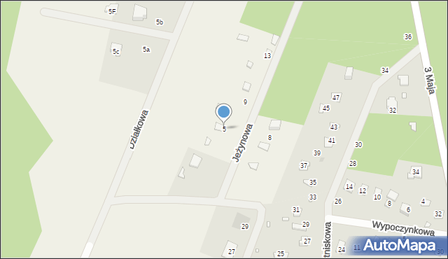 Zdziechów, Jeżynowa, 5, mapa Zdziechów