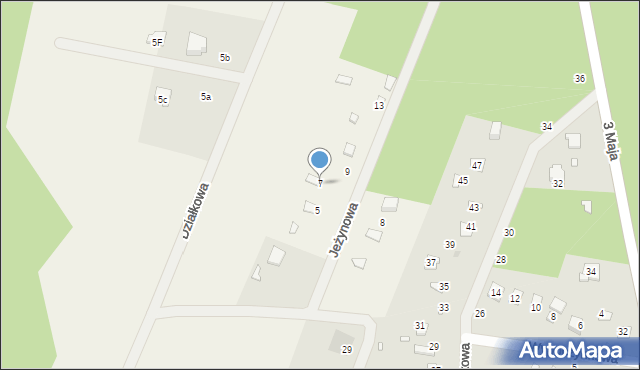 Zdziechów, Jeżynowa, 7, mapa Zdziechów