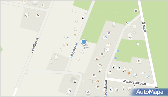 Zdziechów, Jeżynowa, 8, mapa Zdziechów
