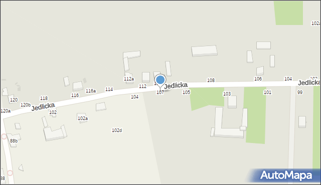 Zgierz, Jedlicka, 107, mapa Zgierz