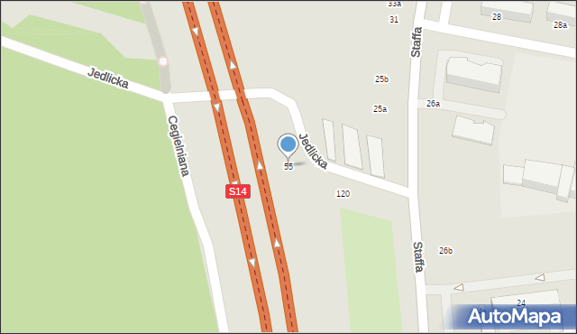 Zgierz, Jedlicka, 55, mapa Zgierz