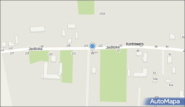 Zgierz, Jedlicka, 99, mapa Zgierz