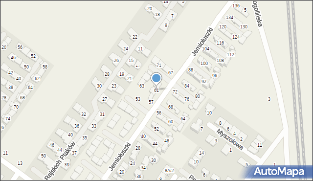 Zgorzała, Jemiołuszki, 61, mapa Zgorzała