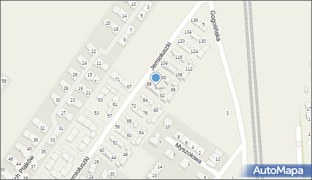 Zgorzała, Jemiołuszki, 90, mapa Zgorzała