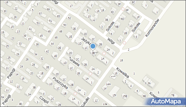 Zgorzała, Jeżyka, 1B, mapa Zgorzała