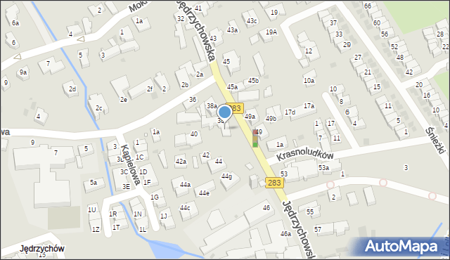 Zielona Góra, Jędrzychowska, 38, mapa Zielona Góra