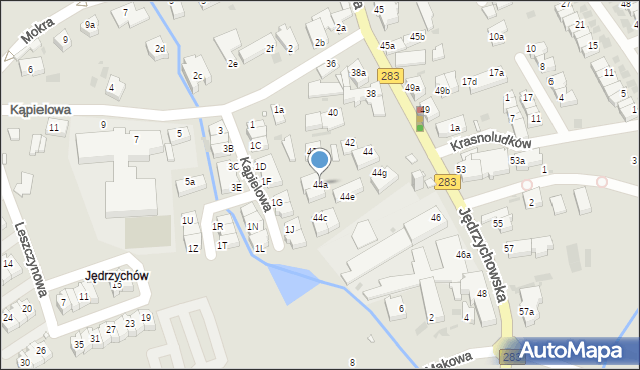 Zielona Góra, Jędrzychowska, 44a, mapa Zielona Góra