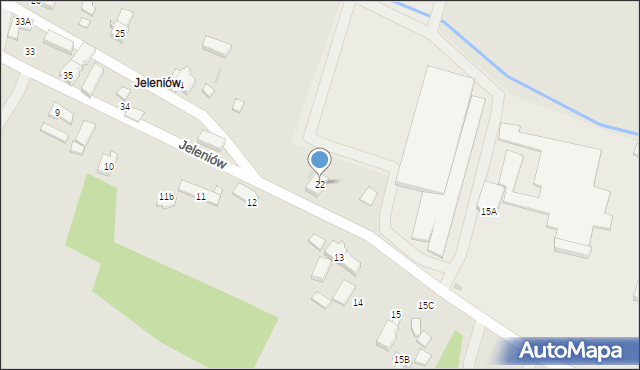 Zielona Góra, Jeleniów, 22, mapa Zielona Góra