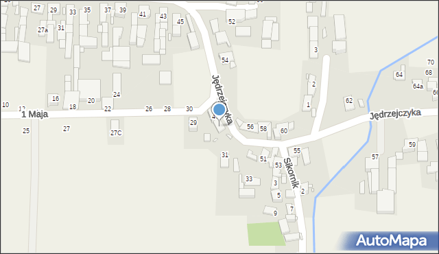Źlinice, Jędrzejczyka, 49, mapa Źlinice