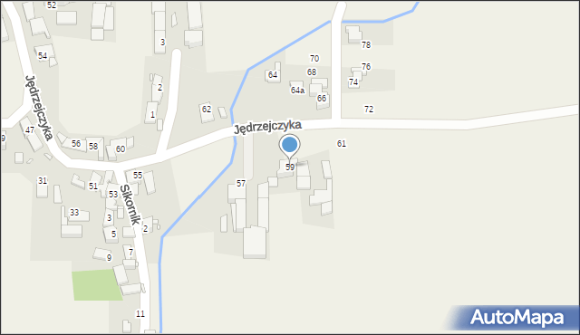 Źlinice, Jędrzejczyka, 59, mapa Źlinice
